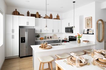 Gourmet kitchens with quartz counters